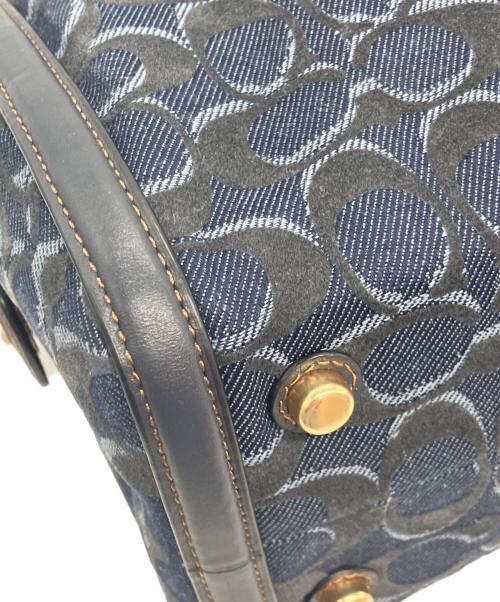 COACH（コーチ）COACH (コーチ) シグネチャーミニボストンバッグ ネイビー サイズ:-の古着・服飾アイテム