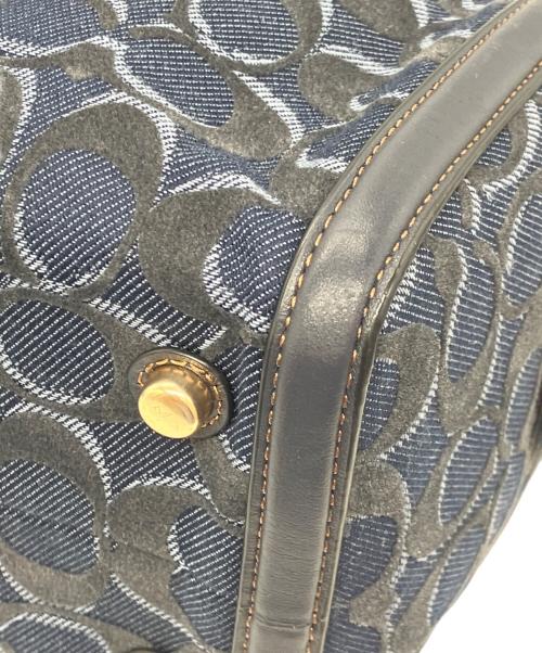COACH（コーチ）COACH (コーチ) シグネチャーミニボストンバッグ ネイビー サイズ:-の古着・服飾アイテム