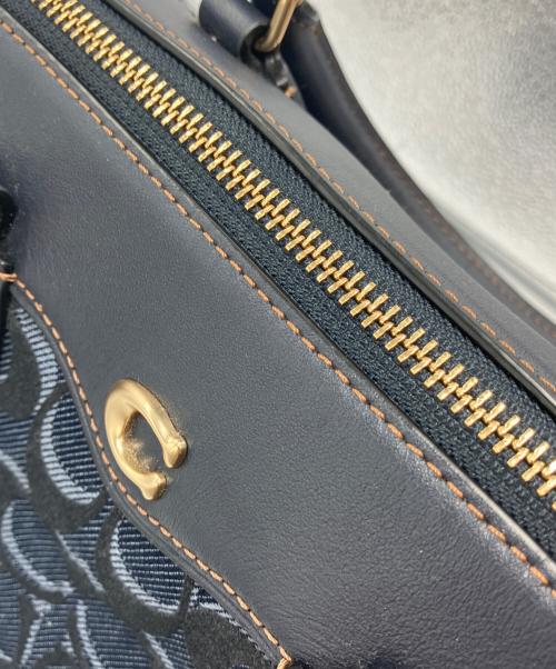 COACH（コーチ）COACH (コーチ) シグネチャーミニボストンバッグ ネイビー サイズ:-の古着・服飾アイテム
