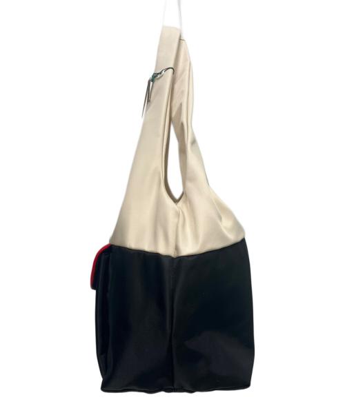 Sybilla（シビラ）Sybilla (シビラ) バイカラートートバッグ ベージュ×ブラック サイズ:-の古着・服飾アイテム