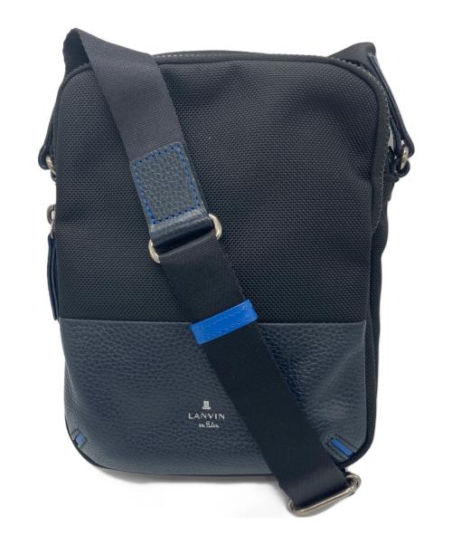 LANVIN en Bleu（ランバンオンブルー）LANVIN en Bleu (ランバンオンブルー) ホライゾン ミニショルダーバッグ ネイビー×ブラックの古着・服飾アイテム
