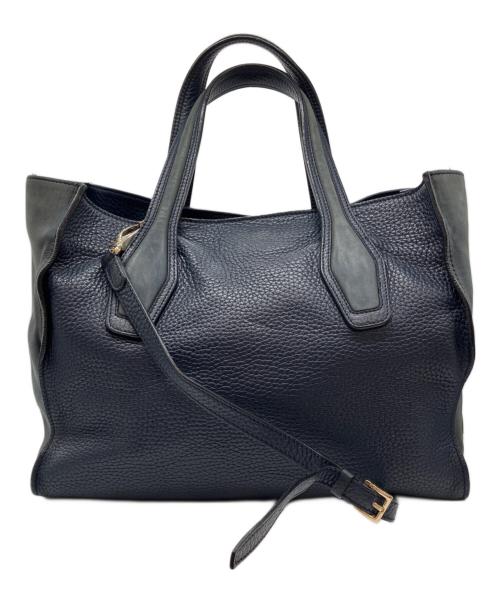 TOD'S（トッズ）TOD'S (トッズ) 2WAYレザーバッグ ネイビー×グレー サイズ:-の古着・服飾アイテム