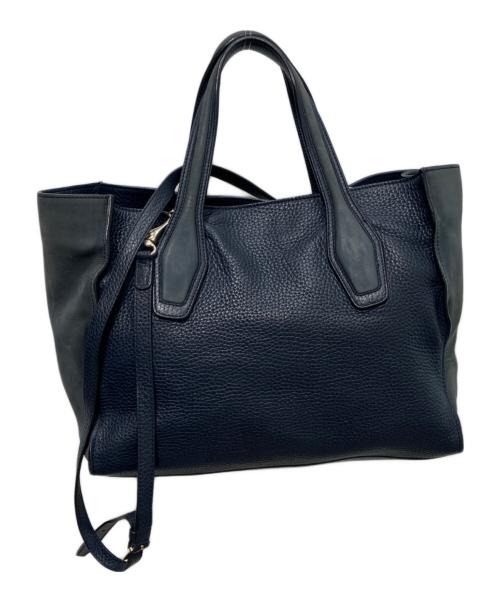 TOD'S（トッズ）TOD'S (トッズ) 2WAYレザーバッグ ネイビー×グレー サイズ:-の古着・服飾アイテム