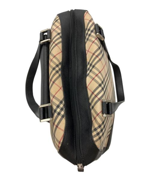 BURBERRY（バーバリー）BURBERRY (バーバリー) ノバチェックミニボストンバッグ ベージュ×ブラックの古着・服飾アイテム