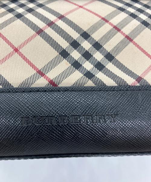 BURBERRY（バーバリー）BURBERRY (バーバリー) ノバチェックミニボストンバッグ ベージュ×ブラックの古着・服飾アイテム