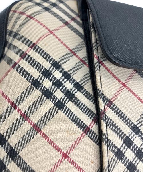 BURBERRY（バーバリー）BURBERRY (バーバリー) ノバチェックミニボストンバッグ ベージュ×ブラックの古着・服飾アイテム