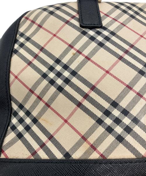 BURBERRY（バーバリー）BURBERRY (バーバリー) ノバチェックミニボストンバッグ ベージュ×ブラックの古着・服飾アイテム