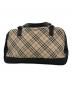 BURBERRY (バーバリー) ノバチェックミニボストンバッグ ベージュ×ブラック：15000円
