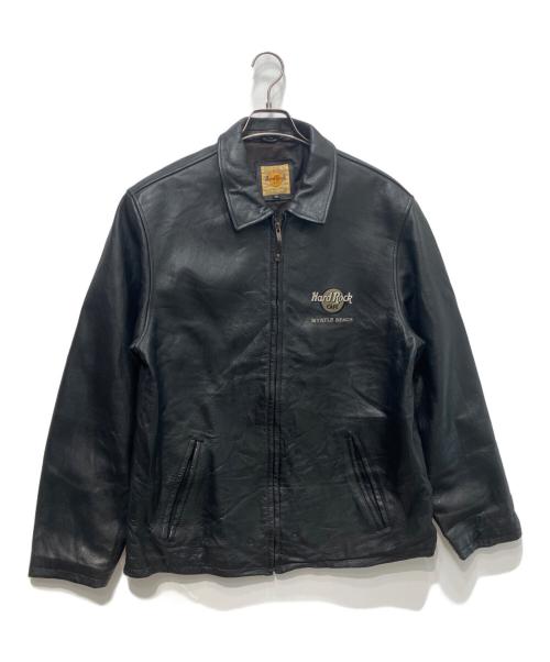 Hard Rock cafe（ハードロックカフェ）Hard Rock cafe (ハードロックカフェ) レザージャケット ブラック サイズ:Mの古着・服飾アイテム