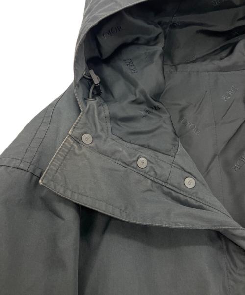 Dior（ディオール）DIOR (ディオール) Shawn Stussy (ショーン・ステューシー) Back Logo Hooded Coat ブラック サイズ:46の古着・服飾アイテム