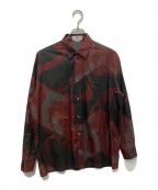 HERMESエルメス）の古着「袖セリエボタン総柄シャツ　22AW 」｜レッド