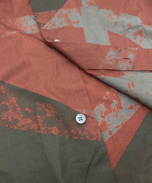 HERMES（エルメス）HERMES (エルメス) 袖セリエボタン総柄シャツ　22AW  レッド サイズ:37の古着・服飾アイテム