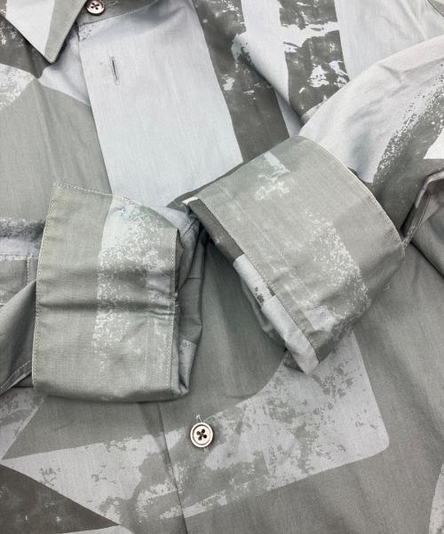 HERMES（エルメス）HERMES (エルメス) 袖セリエボタン総柄シャツ　 22AW ブルー サイズ:41の古着・服飾アイテム
