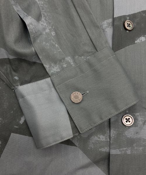 HERMES（エルメス）HERMES (エルメス) 袖セリエボタン総柄シャツ　 22AW ブルー サイズ:41の古着・服飾アイテム