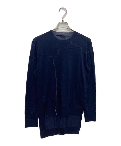 Dior（ディオール）DIOR (ディオール) Daniel Arsham パイルロゴ・エンブロイダリーニット ネイビー サイズ:Sの古着・服飾アイテム