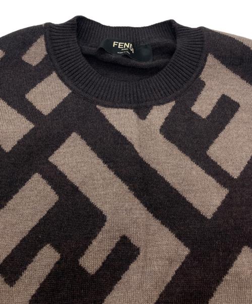 FENDI（フェンディ）FENDI (フェンディ) ロゴニット ブラウン サイズ:50の古着・服飾アイテム