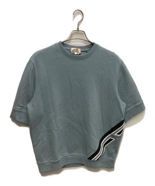 HERMES（エルメス）HERMES (エルメス) ランH/Run H 半袖スウェット ブルー サイズ:Lの古着・服飾アイテム