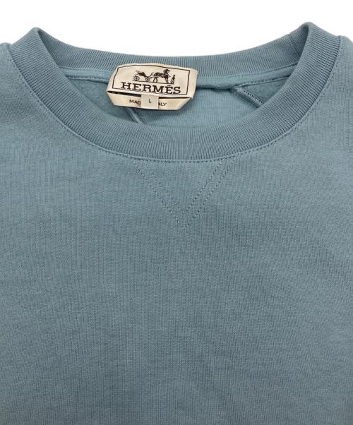 HERMES（エルメス）HERMES (エルメス) ランH/Run H 半袖スウェット ブルー サイズ:Lの古着・服飾アイテム