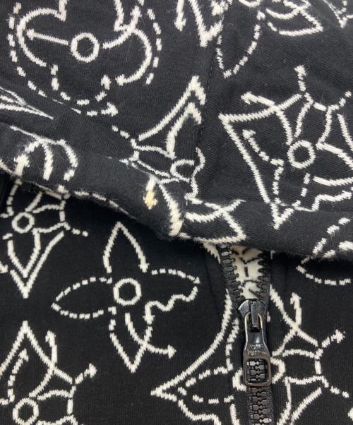 LOUIS VUITTON（ルイ ヴィトン）LOUIS VUITTON (ルイ ヴィトン) フラワーキルテッド ジップフーディ　NBA ブラック サイズ:Lの古着・服飾アイテム