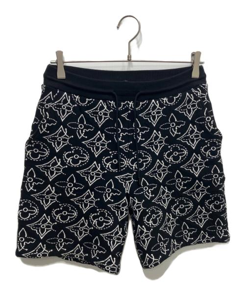 LOUIS VUITTON（ルイ ヴィトン）LOUIS VUITTON (ルイ ヴィトン) ストラテジック フラワー キルテッド ハーフパンツ　NBA ブラック サイズ:Sの古着・服飾アイテム