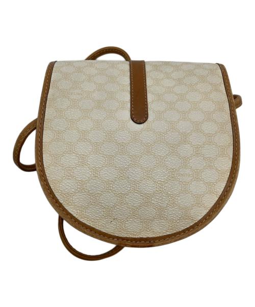 CELINE（セリーヌ）CELINE (セリーヌ) マカダム ミニショルダーバッグ ホワイトの古着・服飾アイテム