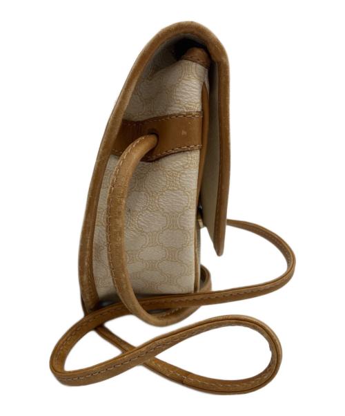 CELINE（セリーヌ）CELINE (セリーヌ) マカダム ミニショルダーバッグ ホワイトの古着・服飾アイテム