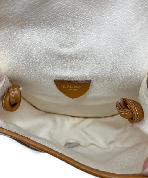 CELINE（セリーヌ）CELINE (セリーヌ) マカダム ミニショルダーバッグ ホワイトの古着・服飾アイテム