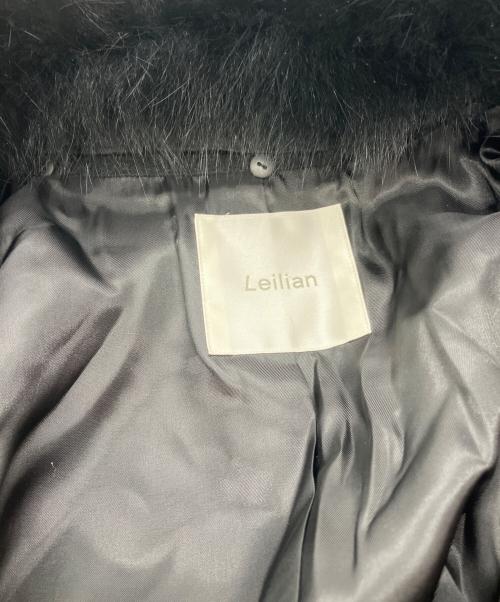 Leilian（レリアン）LEILIAN (レリアン) フォックスショールカラーカシミヤコート ブラック サイズ:11の古着・服飾アイテム
