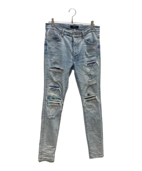 AMIRI（アミリ）AMIRI (アミリ) グラデーション プリーツ ジーンズ ダメージデニム インディゴ サイズ:34の古着・服飾アイテム