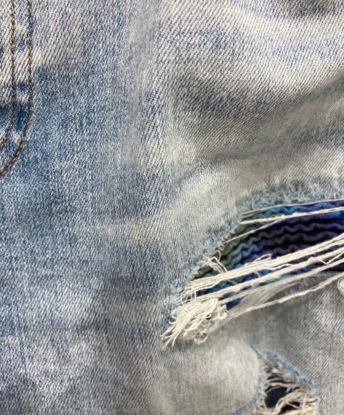 AMIRI（アミリ）AMIRI (アミリ) グラデーション プリーツ ジーンズ ダメージデニム インディゴ サイズ:34の古着・服飾アイテム