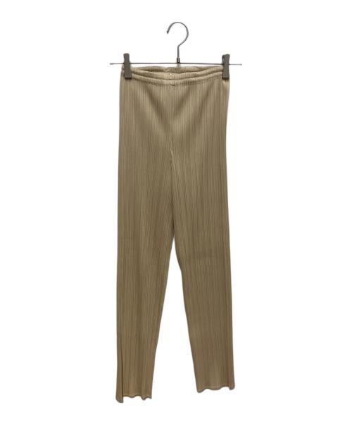 PLEATS PLEASE（プリーツプリーズ）PLEATS PLEASE (プリーツプリーズ) プリーツロングパンツ ベージュ サイズ:2の古着・服飾アイテム