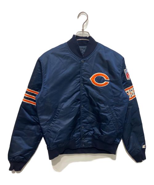 STARTER（スターター）STARTER (スターター) 90sナイロンスタジャン　CHICAGO BEARS ネイビー サイズ:Mの古着・服飾アイテム