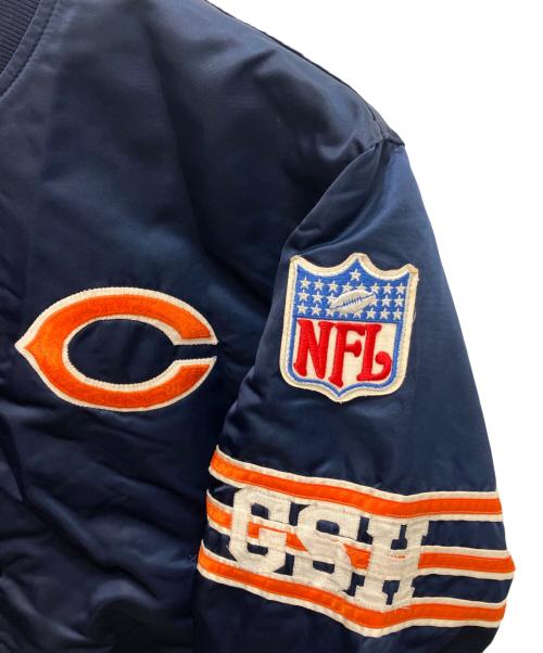 STARTER（スターター）STARTER (スターター) 90sナイロンスタジャン　CHICAGO BEARS ネイビー サイズ:Mの古着・服飾アイテム