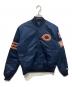STARTER（スターター）の古着「90sナイロンスタジャン　CHICAGO BEARS」｜ネイビー