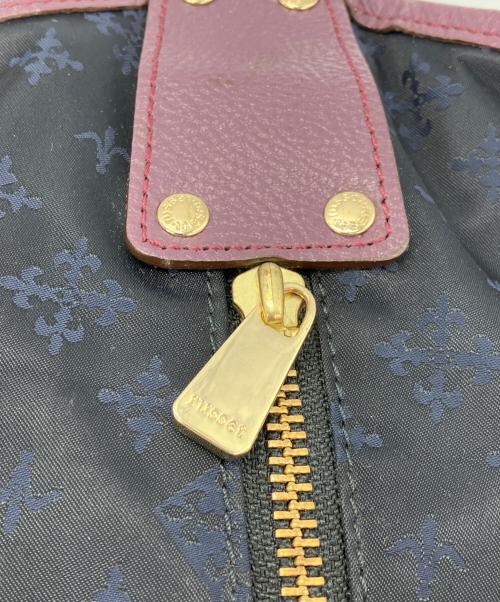 russet（ラシット）russet (ラシット) ナイロンレザーモノグラムトートバッグ ネイビー×パープル サイズ:-の古着・服飾アイテム
