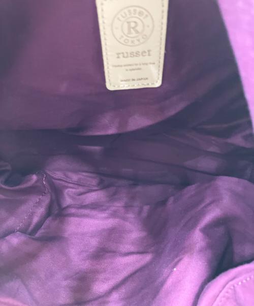 russet（ラシット）russet (ラシット) ナイロンレザーモノグラムトートバッグ ネイビー×パープル サイズ:-の古着・服飾アイテム