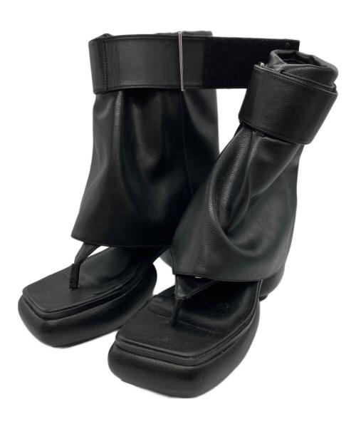 THEREDTHREAD（ザレッドスレッド）theredthread (ザレッドスレッド) S socks cover boots ブラック サイズ:37の古着・服飾アイテム