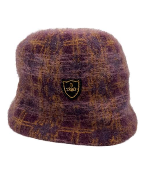 Vivienne Westwood（ヴィヴィアンウエストウッド）Vivienne Westwood (ヴィヴィアンウエストウッド) チェックバケットハット パープル サイズ:-の古着・服飾アイテム