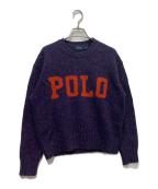 POLO RALPH LAURENポロ・ラルフローレン）の古着「ウールカシミヤ混ロゴニット」｜パープル