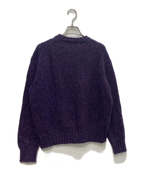POLO RALPH LAUREN（ポロ・ラルフローレン）POLO RALPH LAUREN (ポロ・ラルフローレン) ウールカシミヤ混ロゴニット パープル サイズ:Sの古着・服飾アイテム