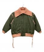 MAISON SPECIALメゾンスペシャル）の古着「Multiway Knit Collar MA-1」｜オリーブ