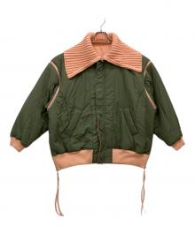 MAISON SPECIAL（メゾンスペシャル）の古着「Multiway Knit Collar MA-1」｜オリーブ