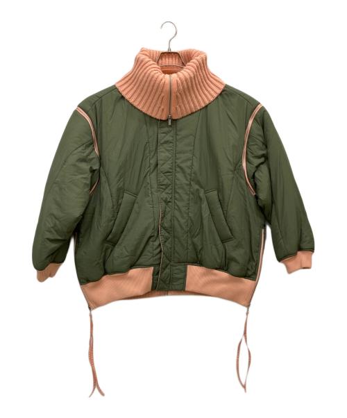 MAISON SPECIAL（メゾンスペシャル）MAISON SPECIAL (メゾンスペシャル) Multiway Knit Collar MA-1 オリーブ サイズ:Fの古着・服飾アイテム