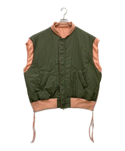 MAISON SPECIAL（メゾンスペシャル）MAISON SPECIAL (メゾンスペシャル) Multiway Knit Collar MA-1 オリーブ サイズ:Fの古着・服飾アイテム