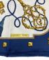 中古・古着 HERMES (エルメス) カレ90 LES CLES KEY ブルー×ホワイト：25000円