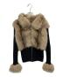 gienge（gienge）の古着「Fluffy fur edge knit tops」｜ブラック