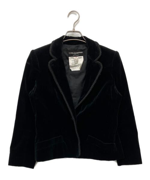 CHANEL（シャネル）CHANEL (シャネル) ベロアセットアップ ブラック サイズ:6の古着・服飾アイテム