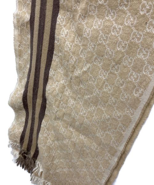 GUCCI（グッチ）GUCCI (グッチ) GGベルトデザインストール ベージュの古着・服飾アイテム