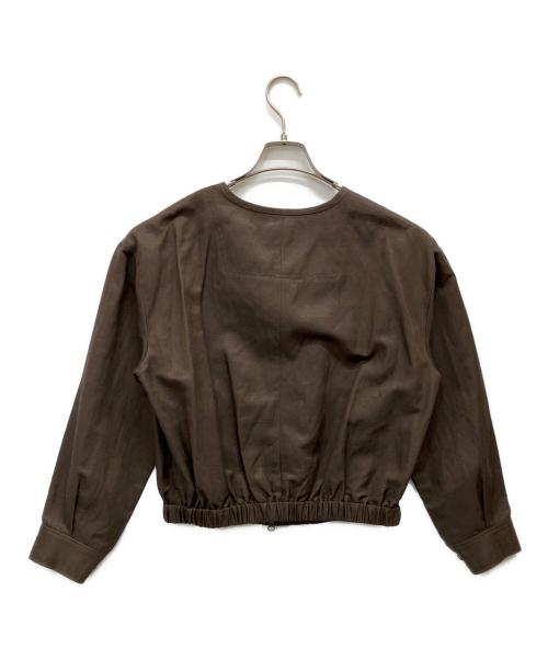 UNTITLED（アンタイトル）UNTITLED (アンタイトル) ノーカラーブルゾン ブラウン サイズ:1 未使用品の古着・服飾アイテム