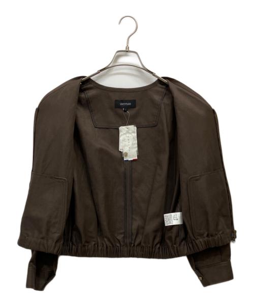 UNTITLED（アンタイトル）UNTITLED (アンタイトル) ノーカラーブルゾン ブラウン サイズ:1 未使用品の古着・服飾アイテム